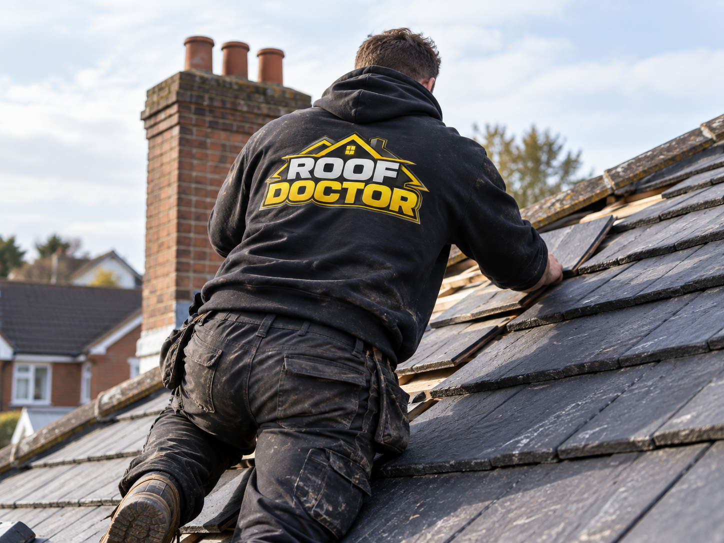 The Roof Doctor team on-site